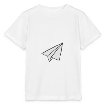 Avion en papier - T-shirt bio MINI CREATOR Stanley/Stella Enfant - blanc - Devant - Maike (125cm)