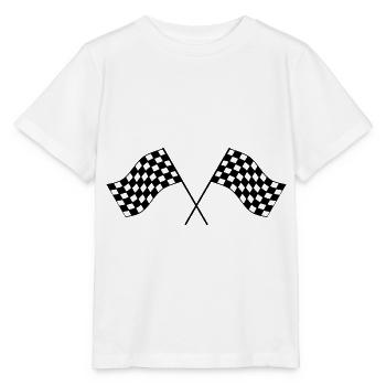 Klassische Zielflagge - Stanley/Stella Kinder T-Shirt MINI CREATOR  - Weiß - Vorne - Maike (125cm)