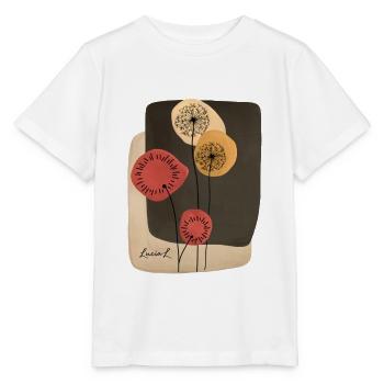 Abstract flowers - Stanley/Stella MINI CREATOR Kids’ T-Shirt - white - Front - Maike (125cm)