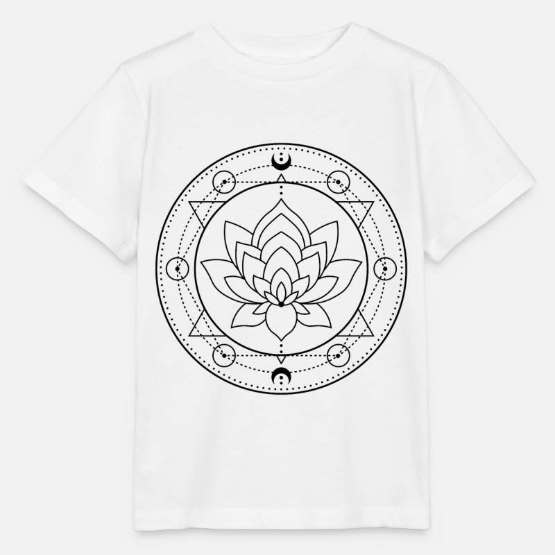 Lotus Mond Heilige Geometrie - Stanley/Stella Kinder T-Shirt MINI CREATOR  - Weiß