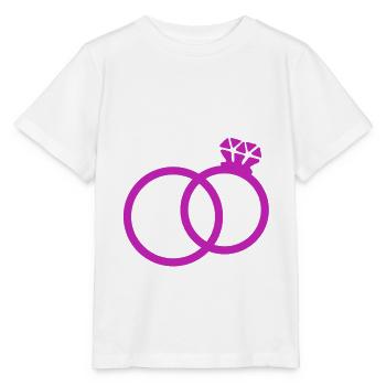 Wedding rings wedding wedding wedding bride groom - Stanley/Stella MINI CREATOR Kids’ T-Shirt - white - Front - Maike (125cm)