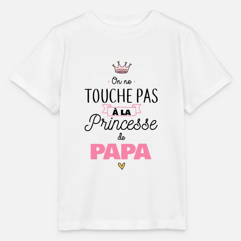 Princesse de papa - T-shirt bio MINI CREATOR Stanley/Stella Enfant - blanc