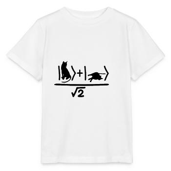 Schrödinger's cat Quantum Physics - Stanley/Stella MINI CREATOR Kids’ T-Shirt - white - Front - Maike (125cm)