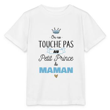 Petit prince de maman - T-shirt bio MINI CREATOR Stanley/Stella Enfant - blanc - Devant - Maike (125cm)