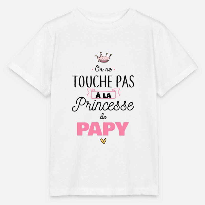 Princesse de papy - T-shirt bio MINI CREATOR Stanley/Stella Enfant - blanc