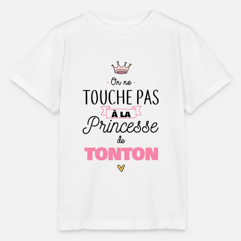 Princesse de tonton - T-shirt bio MINI CREATOR Stanley/Stella Enfant - blanc
