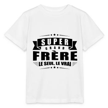 SUPER GRAND-FRÈRE - T-shirt bio MINI CREATOR Stanley/Stella Enfant - blanc - Devant - Maike (125cm)