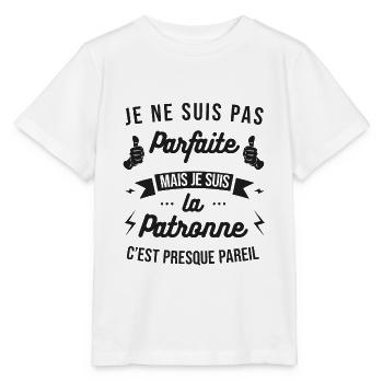 JE SUIS LA PATRONNE - T-shirt bio MINI CREATOR Stanley/Stella Enfant - blanc - Devant - Maike (125cm)