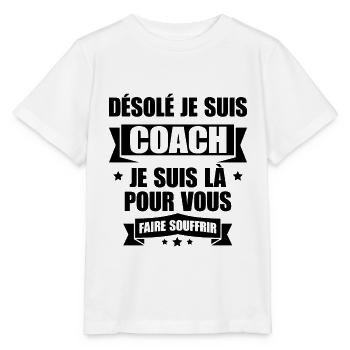 DÉSOLÉ JE SUIS COACH - T-shirt bio MINI CREATOR Stanley/Stella Enfant - blanc - Devant - Maike (125cm)
