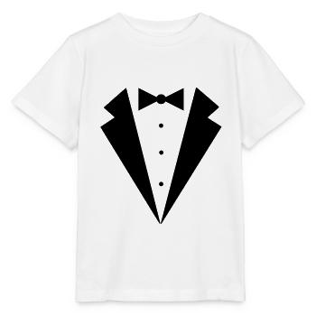 Fliege Schick Geschenk Anlass Kinder schön Anzug - Stanley/Stella Kinder T-Shirt MINI CREATOR  - Weiß - Vorne - Maike (125cm)