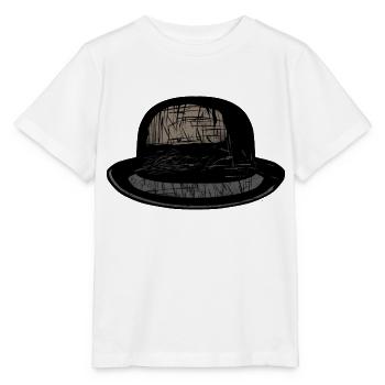 chapeau melon fantaisie dessin - T-shirt bio MINI CREATOR Stanley/Stella Enfant - blanc - Devant - Maike (125cm)
