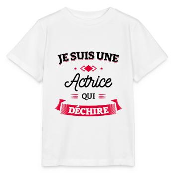 ACTRICE QUI DÉCHIRE - T-shirt bio MINI CREATOR Stanley/Stella Enfant - blanc - Devant - Maike (125cm)