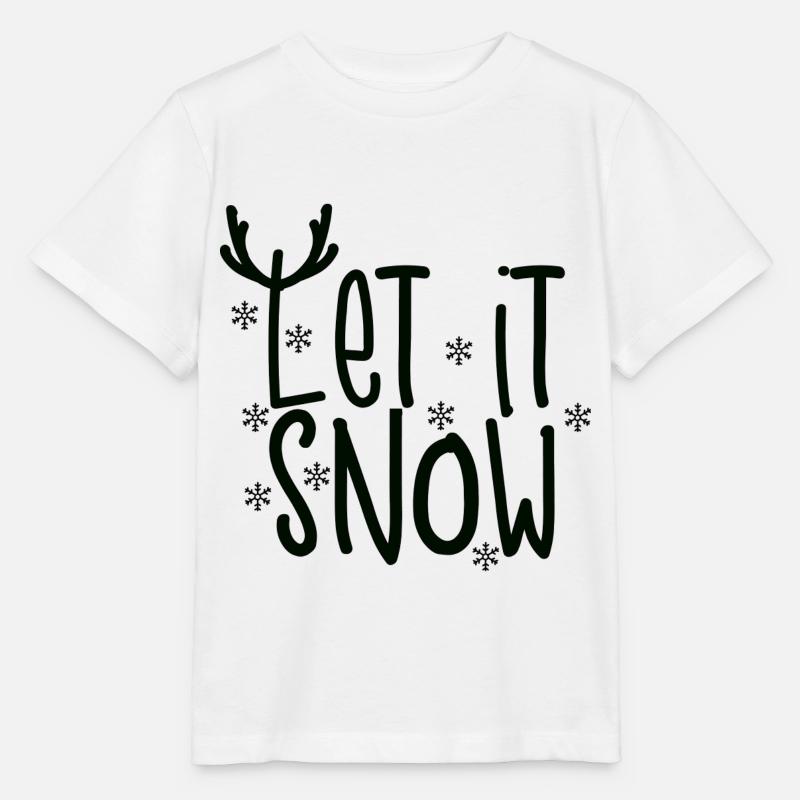 Let It Snow - Stanley/Stella Kinder T-Shirt MINI CREATOR  - Weiß