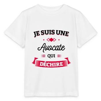 AVOCATE QUI DÉCHIRE - T-shirt bio MINI CREATOR Stanley/Stella Enfant - blanc - Devant - Maike (125cm)