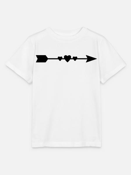 Pfeil mit Herzen - Stanley/Stella Kinder T-Shirt MINI CREATOR - Weiß