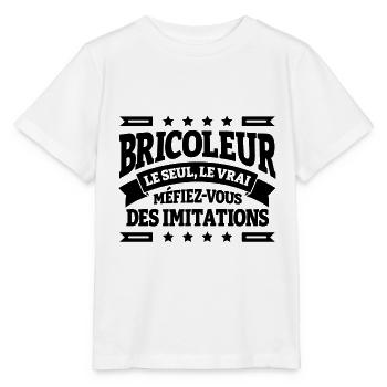 LE VRAI BRICOLEUR - T-shirt bio MINI CREATOR Stanley/Stella Enfant - blanc - Devant - Maike (125cm)