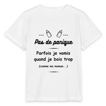 PARFOIS JE VOMIS QUAND JE BOIS TROP - T-shirt bio MINI CREATOR Stanley/Stella Enfant - blanc - Devant - Maike (125cm)