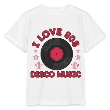 Funny retro i love 80s disco music pop gift - Stanley/Stella Kinder T-Shirt MINI CREATOR  - Weiß - Vorne - Maike (125cm)