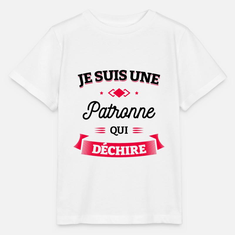 PATRONNE QUI DÉCHIRE - T-shirt bio MINI CREATOR Stanley/Stella Enfant - blanc
