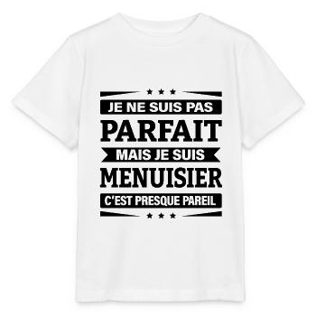 JE SUIS MENUISIER - T-shirt bio MINI CREATOR Stanley/Stella Enfant - blanc - Devant - Maike (125cm)