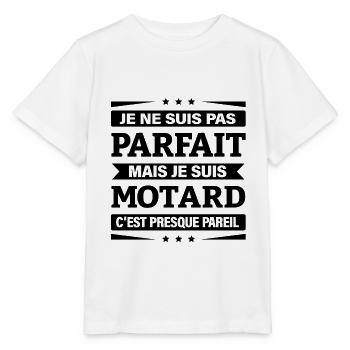 JE SUIS MOTARD - T-shirt bio MINI CREATOR Stanley/Stella Enfant - blanc - Devant - Maike (125cm)