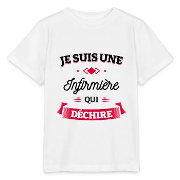 INFIRMIÈRE QUI DÉCHIRE - T-shirt bio MINI CREATOR Stanley/Stella Enfant - blanc - Devant - Maike (125cm)