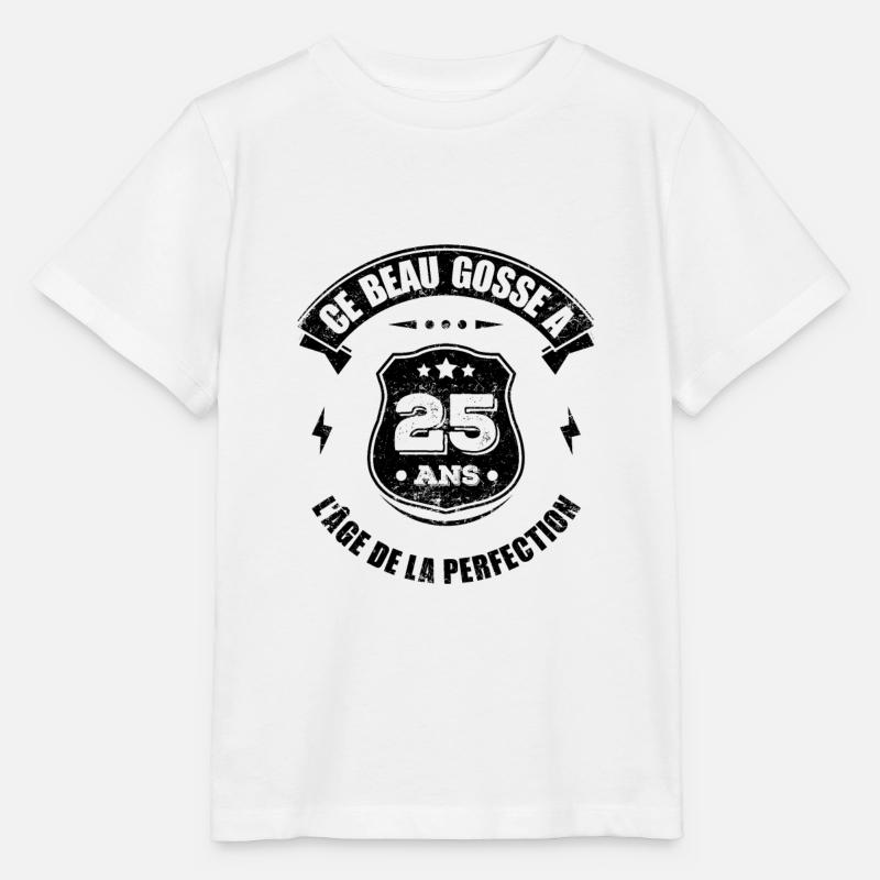 BEAU GOSSE DE 25 ANS - L'ÂGE DE LA PERFECTION - T-shirt bio MINI CREATOR Stanley/Stella Enfant - blanc