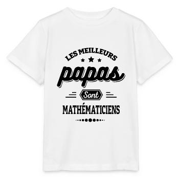 LES MEILLEURS PAPAS SONT MATHÉMATICIENS - T-shirt bio MINI CREATOR Stanley/Stella Enfant - blanc - Devant - Maike (125cm)
