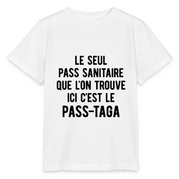 LE PASS SANITAIRE - ANTI VACCIN - T-shirt bio MINI CREATOR Stanley/Stella Enfant - blanc - Devant - Maike (125cm)