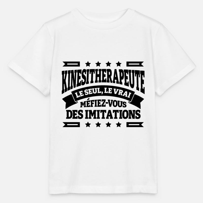KINESITHERAPEUTE LE SEUL LE VRAI - T-shirt bio MINI CREATOR Stanley/Stella Enfant - blanc