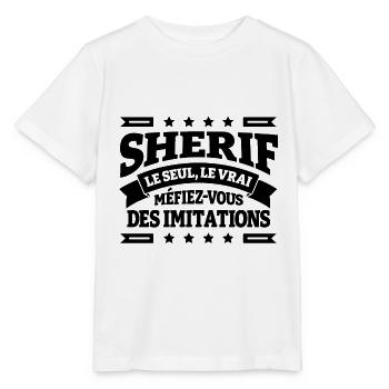 SHERIF LE SEUL LE VRAI - T-shirt bio MINI CREATOR Stanley/Stella Enfant - blanc - Devant - Maike (125cm)