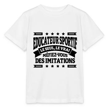 EDUCATEUR SPORTIF LE SEUL LE VRAI - T-shirt bio MINI CREATOR Stanley/Stella Enfant - blanc - Devant - Maike (125cm)