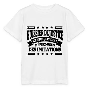 HUISSIER DE JUSTICE LE SEUL LE VRAI - T-shirt bio MINI CREATOR Stanley/Stella Enfant - blanc - Devant - Maike (125cm)