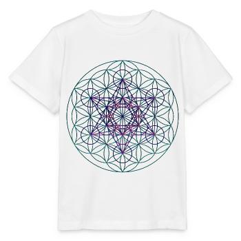 Flower of Life with Metatron Cube 1 - Stanley/Stella MINI CREATOR Kids’ T-Shirt - white - Front - Maike (125cm)