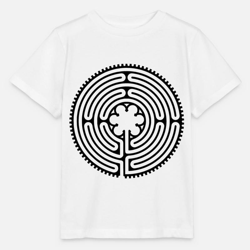 Chartres Labyrinthe - Short Way 1 - T-shirt bio MINI CREATOR Stanley/Stella Enfant - blanc