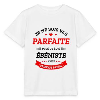 ÉBÉNISTE PARFAITE - T-shirt bio MINI CREATOR Stanley/Stella Enfant - blanc - Devant - Maike (125cm)