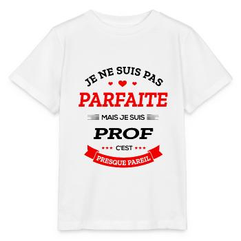 PROF PARFAITE - T-shirt bio MINI CREATOR Stanley/Stella Enfant - blanc - Devant - Maike (125cm)