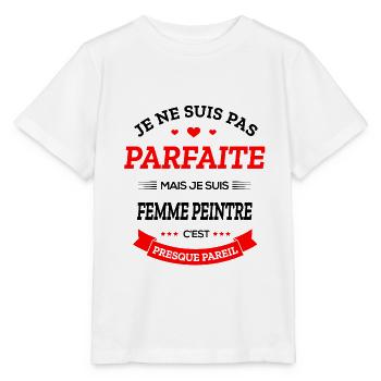 FEMME PEINTRE PARFAITE - T-shirt bio MINI CREATOR Stanley/Stella Enfant - blanc - Devant - Maike (125cm)