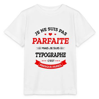TYPOGRAPHE PARFAITE - T-shirt bio MINI CREATOR Stanley/Stella Enfant - blanc - Devant - Maike (125cm)