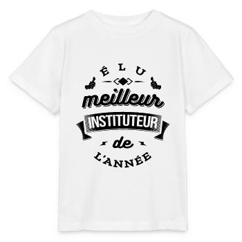 ÉLU MEILLEUR INSTITUTEUR DE L'ANNÉE - T-shirt bio MINI CREATOR Stanley/Stella Enfant - blanc - Devant - Maike (125cm)