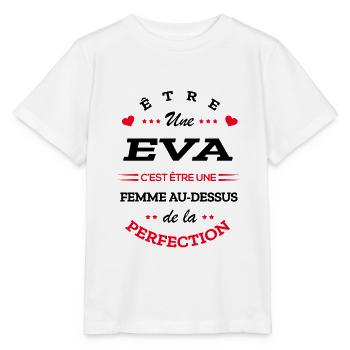 EVA PARFAITE - NOM EVA - T-shirt bio MINI CREATOR Stanley/Stella Enfant - blanc - Devant - Maike (125cm)