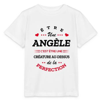 ANGÈLE PARFAITE - NOM ANGÈLE - T-shirt bio MINI CREATOR Stanley/Stella Enfant - blanc - Devant - Maike (125cm)