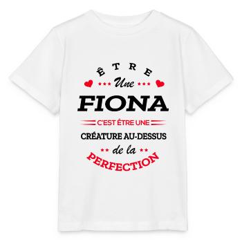 FIONA PARFAITE - NOM FIONA - T-shirt bio MINI CREATOR Stanley/Stella Enfant - blanc - Devant - Maike (125cm)