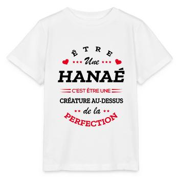 HANAÉ PARFAITE - NOM HANAÉ - T-shirt bio MINI CREATOR Stanley/Stella Enfant - blanc - Devant - Maike (125cm)