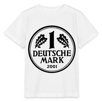 DM Deutsche Mark D-Mark schwarz - Stanley/Stella Kinder T-Shirt MINI CREATOR  - Weiß - Vorne - Maike (125cm)