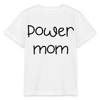 power maman maman maman maman enfants parents police - T-shirt bio MINI CREATOR Stanley/Stella Enfant - blanc - Devant - Maike (125cm)