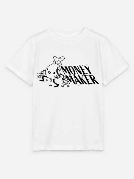 Money Maker gehender Geldsack - Stanley/Stella Kinder T-Shirt MINI CREATOR - Weiß