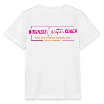 Coach en création d’entreprise Merch - T-shirt bio MINI CREATOR Stanley/Stella Enfant - blanc - Devant - Maike (125cm)