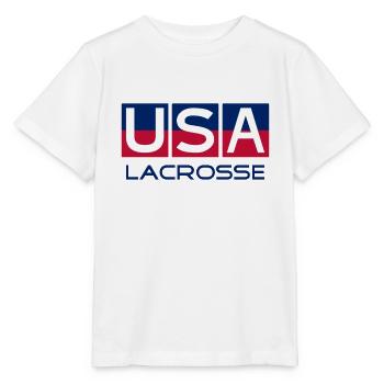 USA Lacrosse - National Colors - United States - Stanley/Stella Kinder T-Shirt MINI CREATOR  - Weiß - Vorne - Maike (125cm)