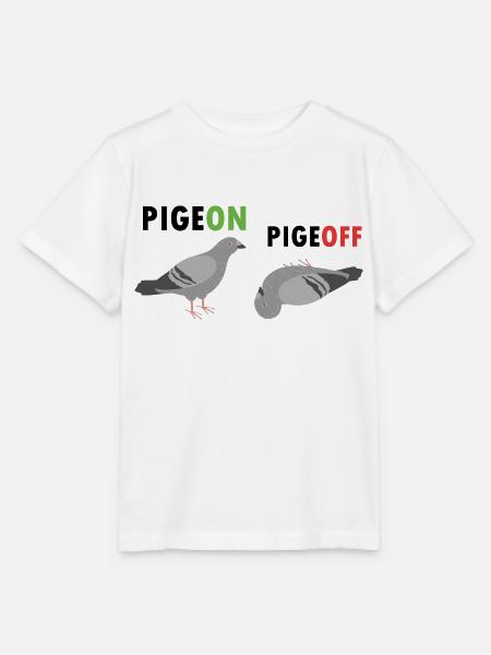 Pigeon Pigeoff - Bird Birdwatcher Birdwatching Pig - Stanley/Stella Kinder T-Shirt MINI CREATOR  - Weiß